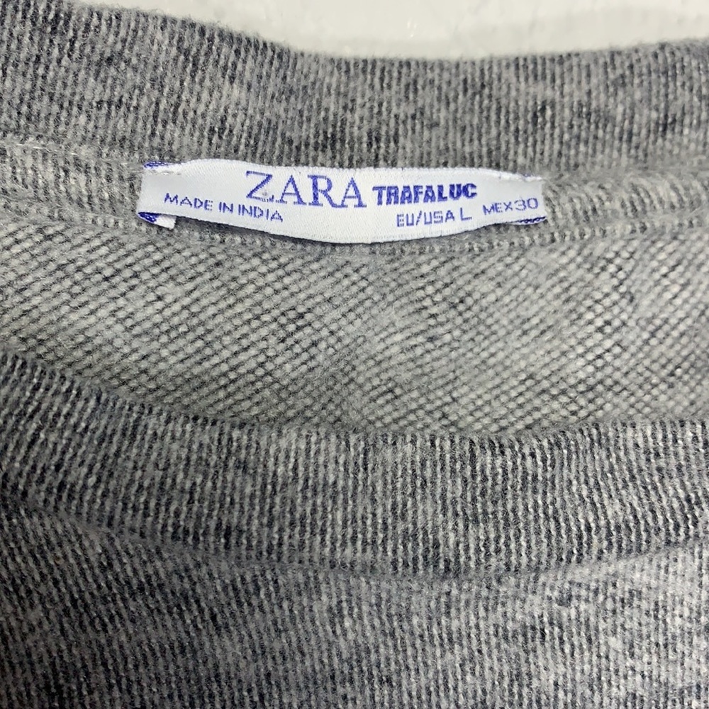 Zara Gray Marled Round Neck Pullover Basic Staple… - image 6